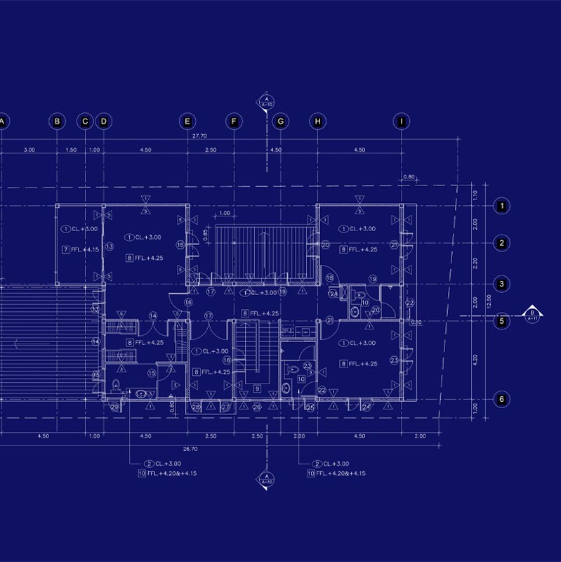Line drawing of residential townhouse,modern design,vector,2d il